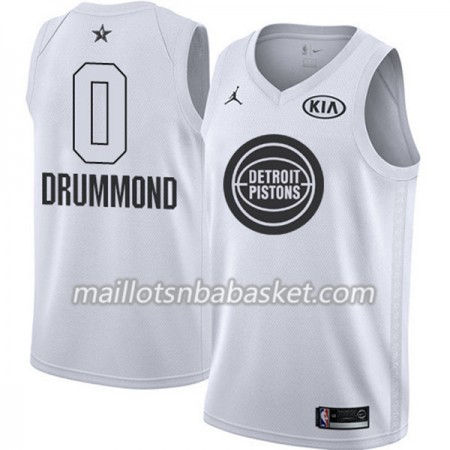 Maillot Homme Detroit Pistons Andre Drummond 0 2018 All Star Jordan Brand Blanc Swingman